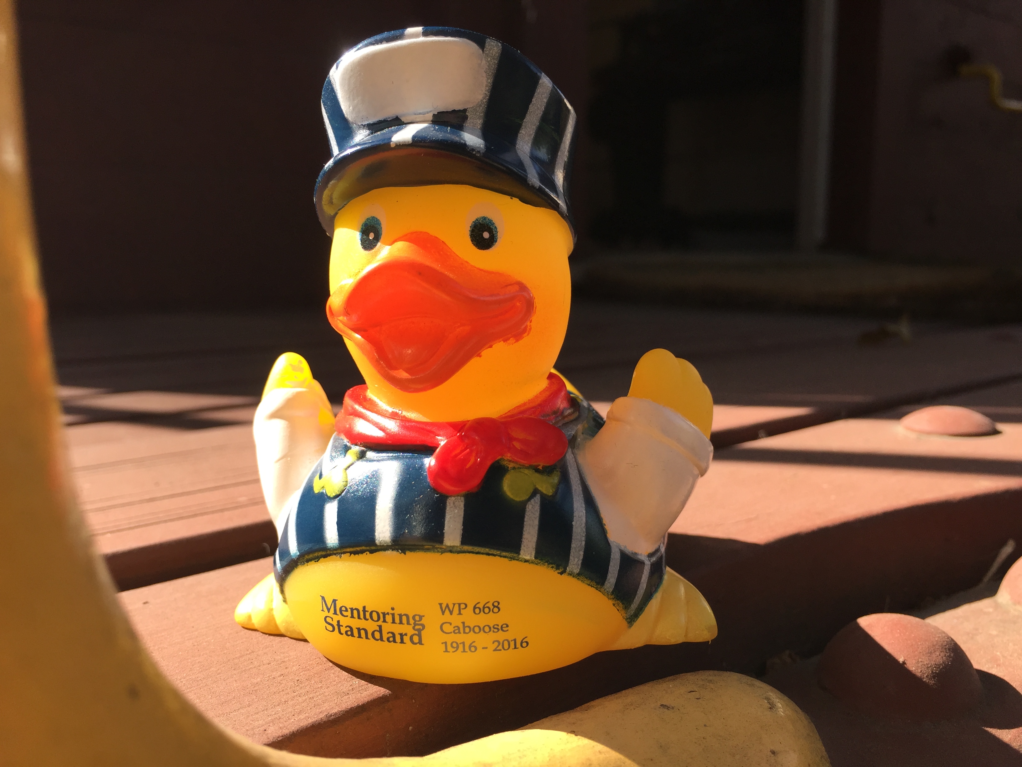 WP668 Caboose 100th Anniversary 1916-2016 Mentoring Standard Duck Mascot