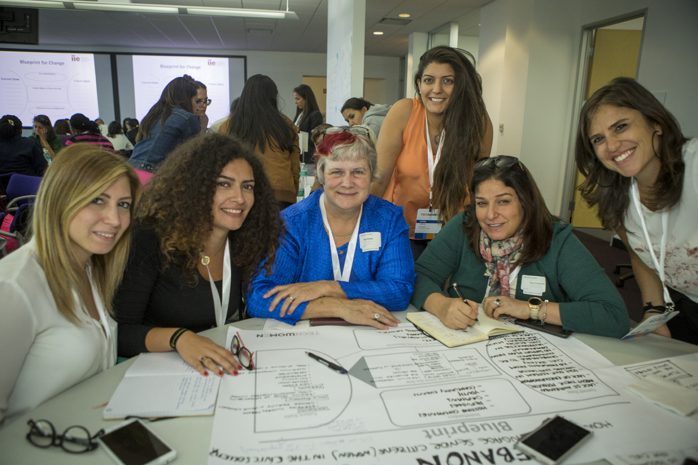 TechWomen Team Lebanon Action Plan Workshop 30 Sep 2017, photo by Saul Bromberger for TechWomen